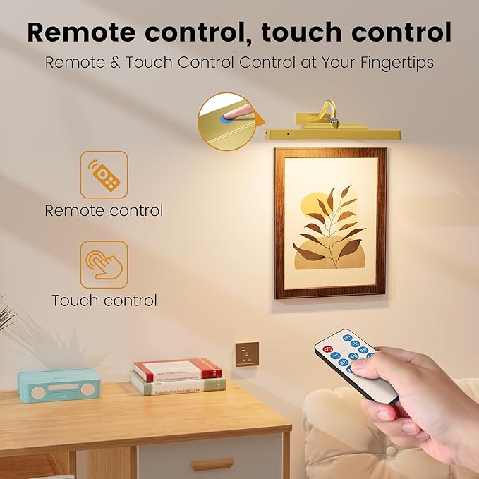 4 Pack Picture Art Above Light Set, Remote Control Timer 3 Color Temps