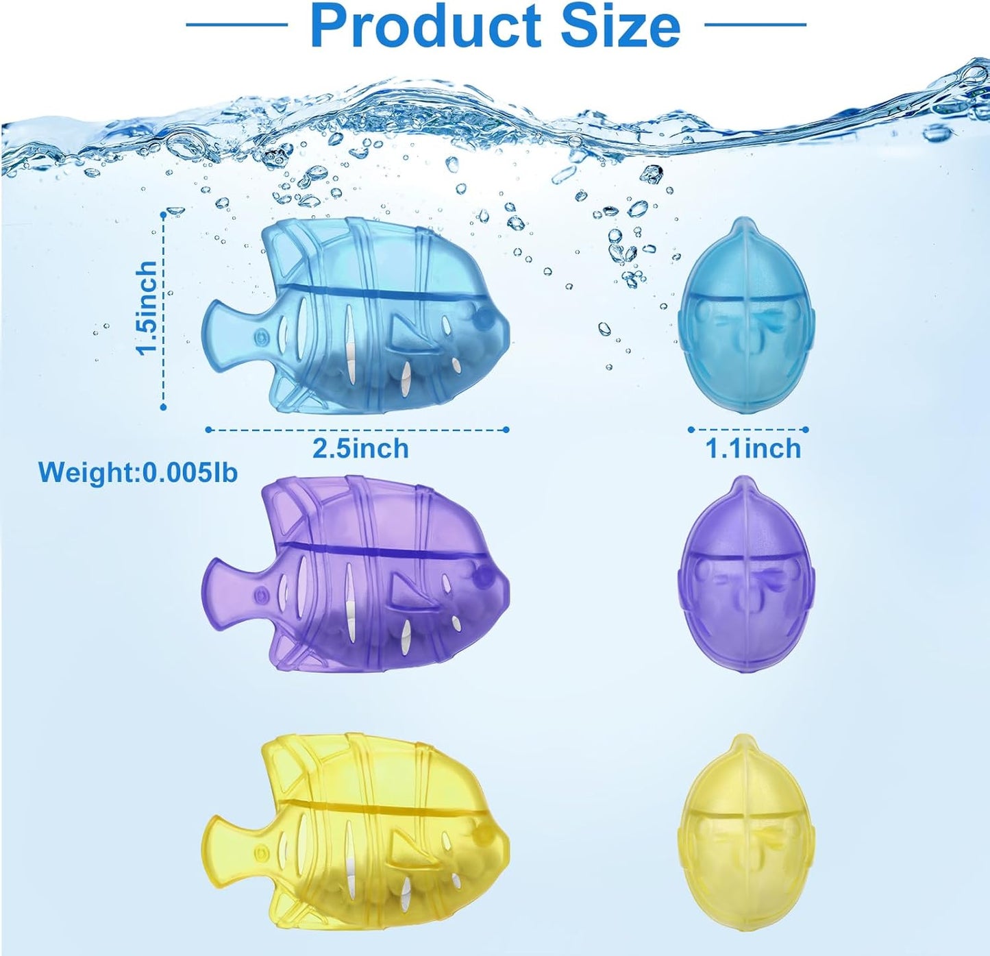 10PC Humidifier Cleaner Fish Universal Humidifier Tank Cleaner Works in All humidifiers and Fish Tanks Purifies Water, Prevent Hard Water Build-Up,Demineralization Cleaner(Blue)