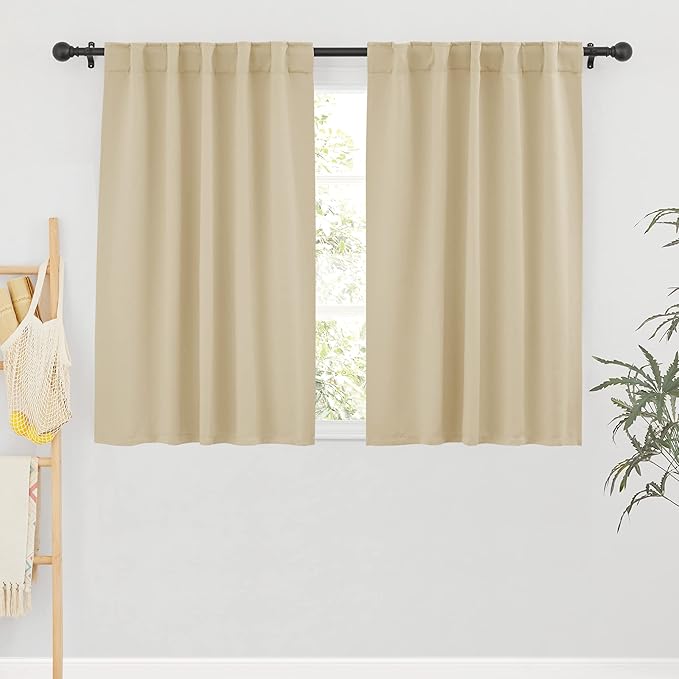 RYB HOME Small Window Curtains Blackout, Privacy Thermal Insulating Drapes
