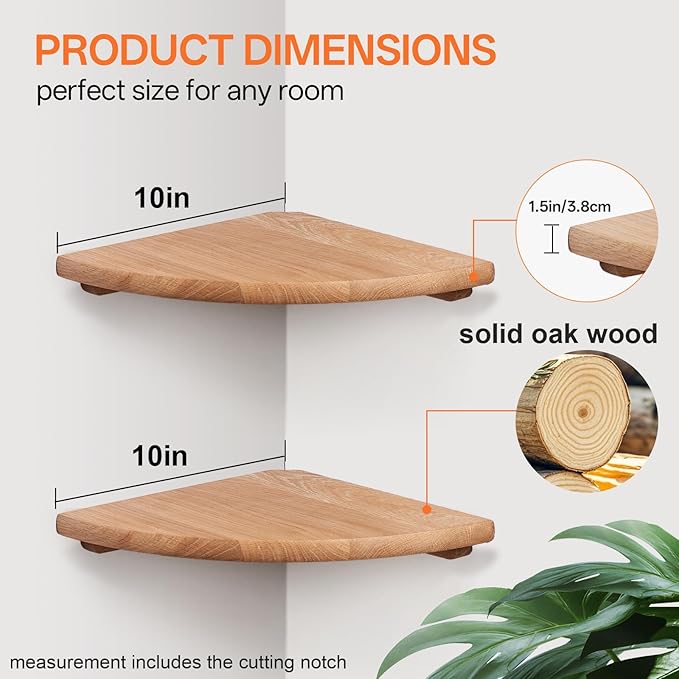 Gieanoo Floating Corner Shelves