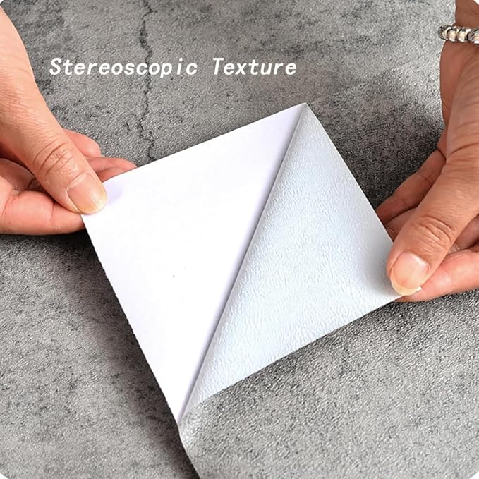 BAYYA Concrete Wallpaper Peel and Stick Grey/Brown/Beige Cement Contact Paper