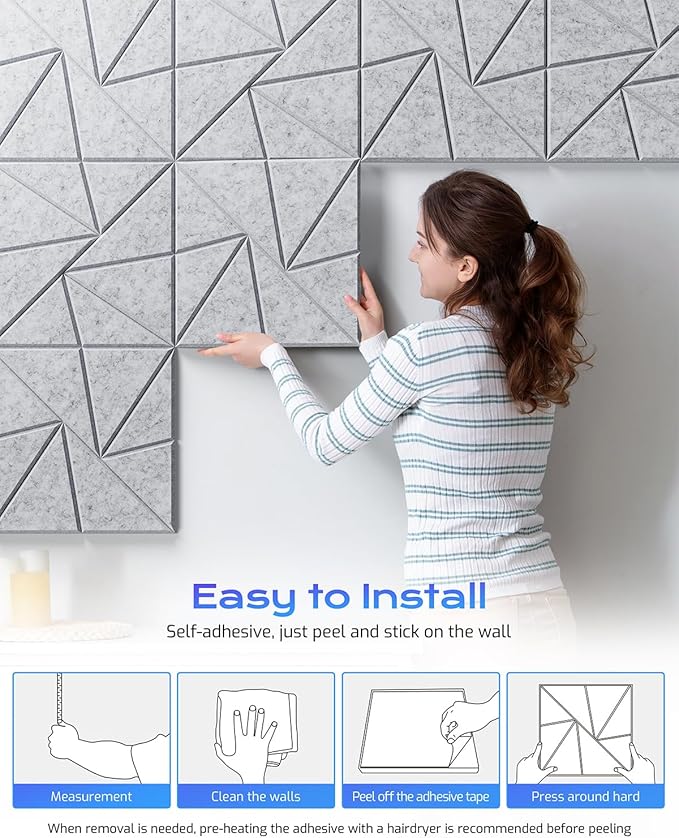 22 Pack Acoustic Panels, Sound Proof Foam Panels