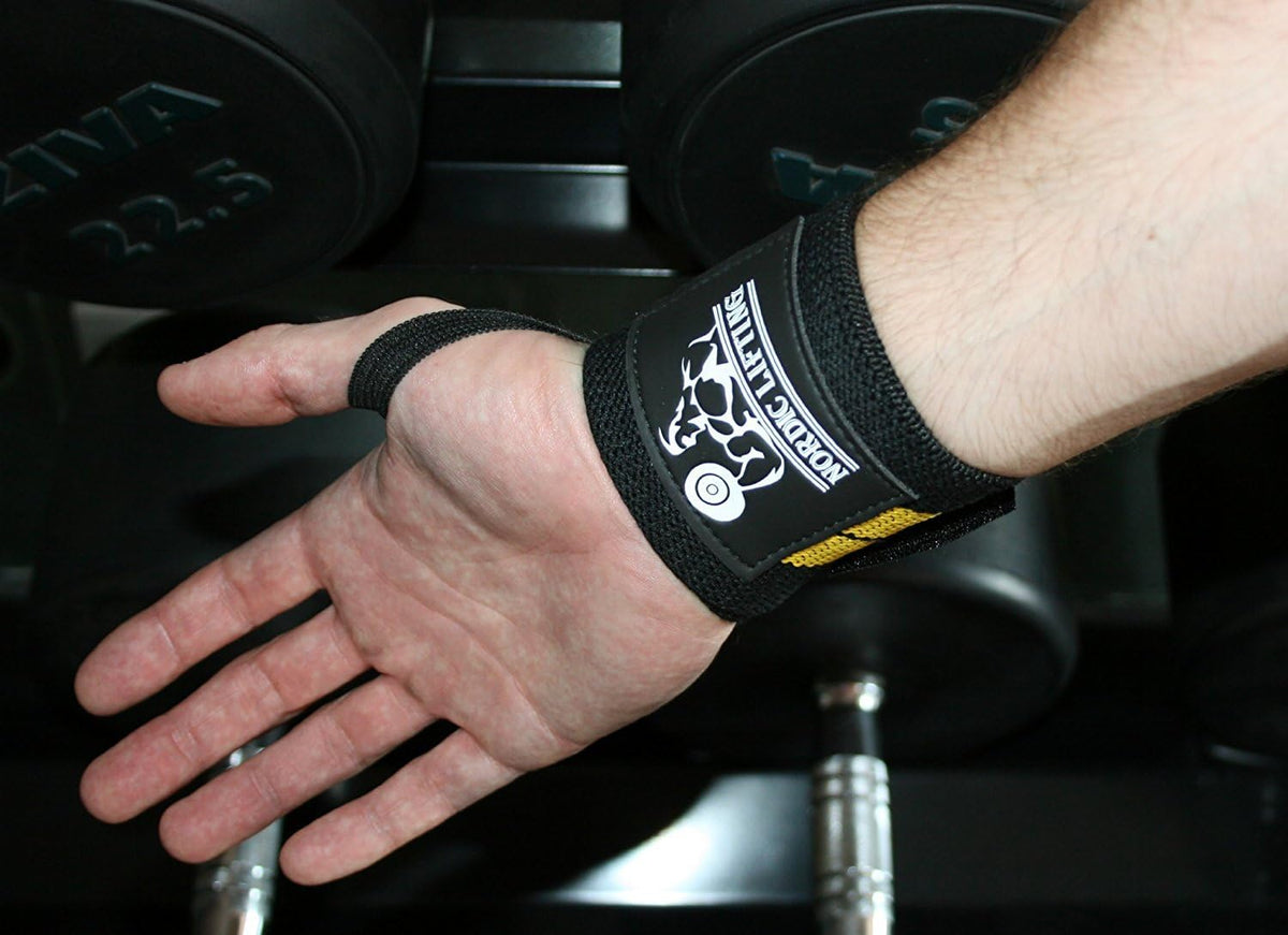 Wrist Wraps for Weightlifting & Powerlifting - Durable Support Straps with Thumb Loop (1 Pair) - Essential Gym Gear for Men & Women