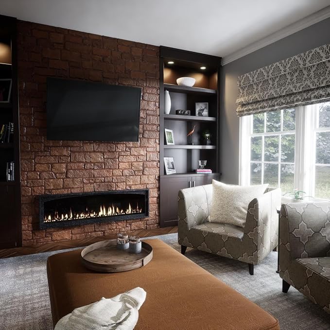 EverStone Cobblestone Faux Stone Panel, Copper Color