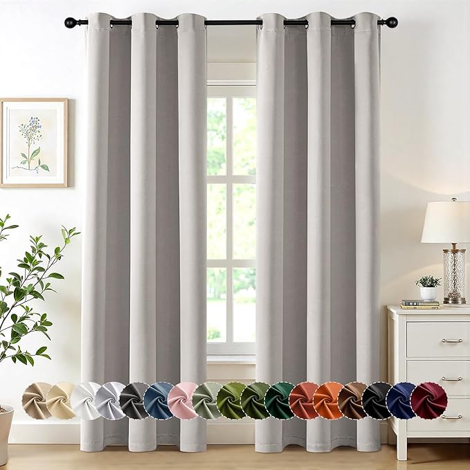 MIULEE Blackout Curtains for Bedroom Living Room 2 Panels, Thermal Insulated