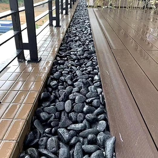 YISZM 20lbs Black Pebbles for Landscaping, 2-3 Inch High Polished Natural Large River Rocks for Plants, Decorative Stones Vase Filler Fish Tank Aquariums Garden Outdoor and Indoor DIY