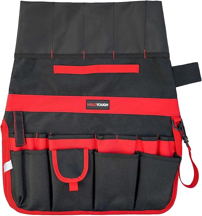 MELOTOUGH Bucket Tool Organizer With 35 Pockets Fits to 3.5-5 Gallon Bucket (Red)