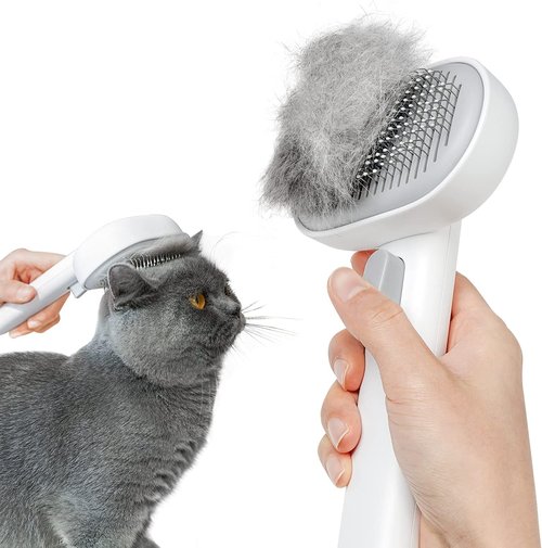 Aumuca Cat Brush - Effective Shedding Solution for Long & Short Haired Cats | Grooming & Massage Tool