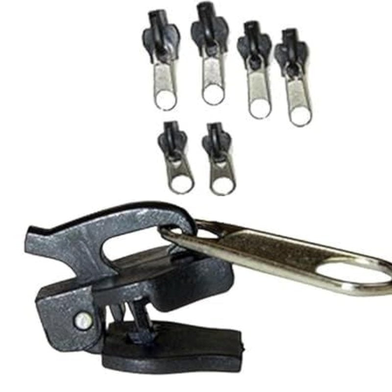 6Pcs Black Fasteners,Fix Zip Puller,Zipper Repair Kit Replacement Zip Slider Teeth Zippers，Design Arts, Crafts and Sewing，Replacement Zipper