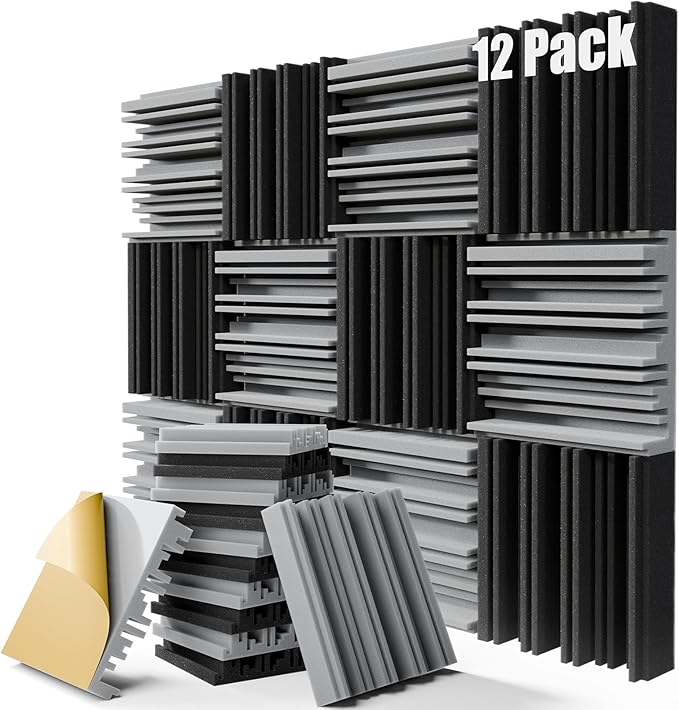 12 Pack Sound Proof Foam Panels
