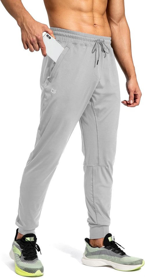 G Gradual Men's Athletic Sweatpants - Zipper Pockets for Soccer, Running & Workouts | Comfortable Joggers