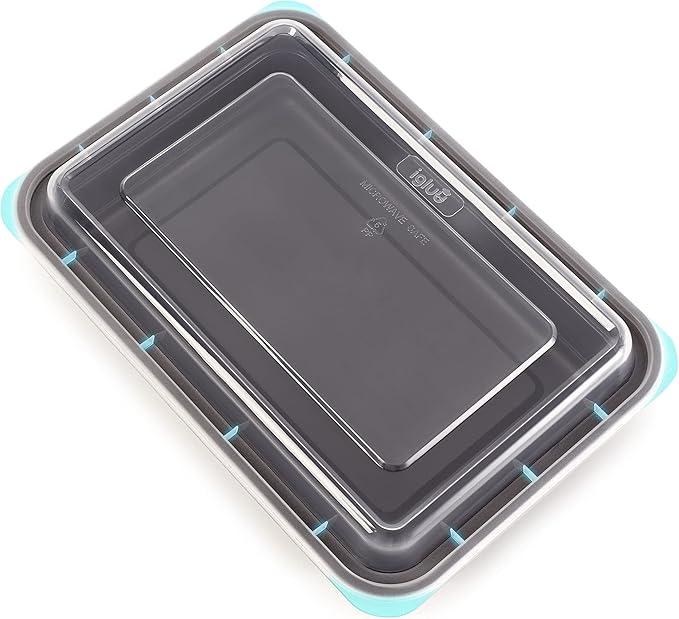 Igluu Meal Prep Containers [10 pack] 1 Compartment with Airtight Lids - Plastic Food Storage Bento Box - BPA Free - Reusable Lunch Boxes - Microwavable, Freezer and Dishwasher Safe (28 oz)