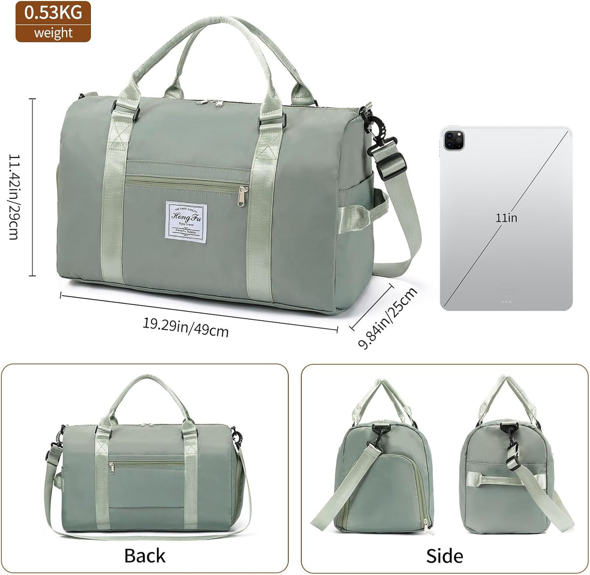 Skiennix Gym Bag for Women - Sports Duffle with Wet Pocket & Shoe Compartment | Perfect for Travel & Weekender
