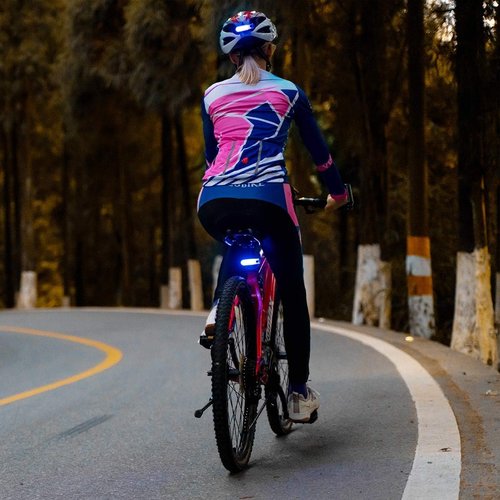 Blue Bike Tail Lights 2 Pack, Ultra Bright USB Rechargeable Bicycle Taillights, High Intensity Led Rear Bike Light Fits on Any Road Bikes or Helmets