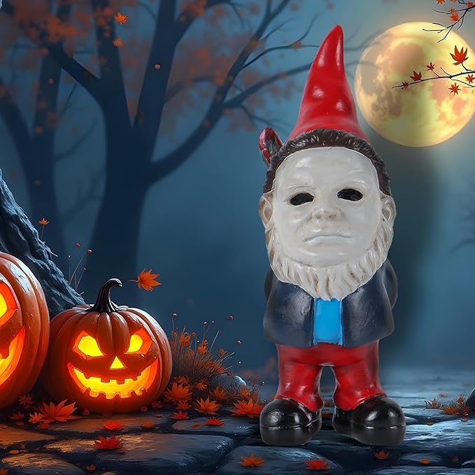 Horror Decor Halloween Decorations Indoor Garden Gnome Garden Statue Home Décor (A.red)