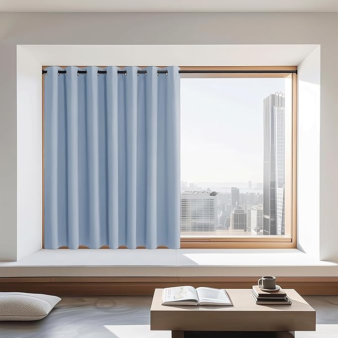 NICETOWN Blackout Curtains 72 inches Long, Grommet Privacy Window Treatment