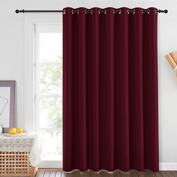 NICETOWN Blackout Room Divider Curtains 84 inch Length, Grommet Energy Saving