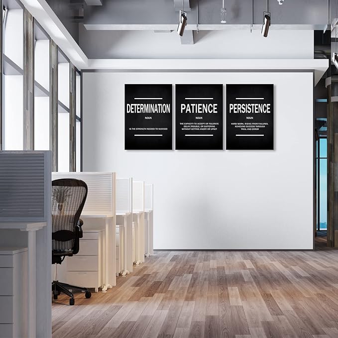 KAWAHONE Inspiration Quotes Wall Art, Motivational Determination Patience