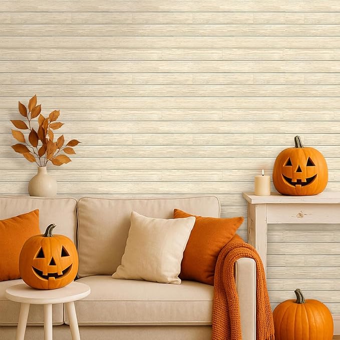 COMSTICKC Peel and Stick Faux Wood Wall Sticker Wall Panels, Ultra-Light Thin