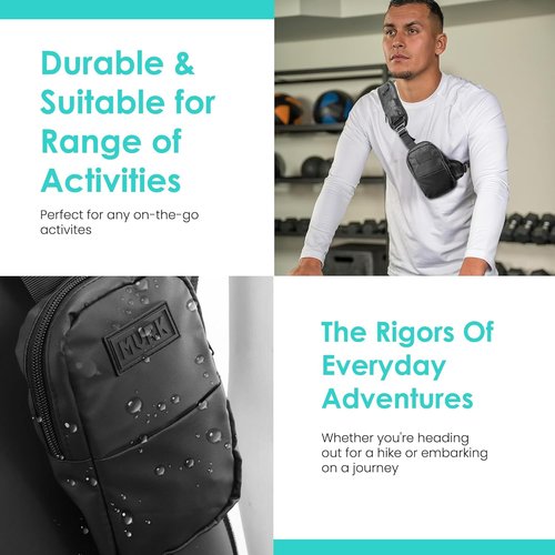 MVRK Waterproof Sling Bag - Versatile Crossbody Backpack with Keyholder for Travel & Hiking