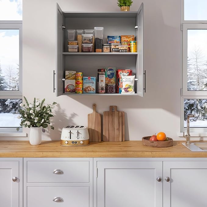 FIMELLO 30" Laundry Room Cabinets Wall Mounted, Wall Cabinets