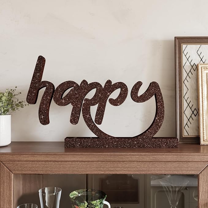 CRE8TIVE 8"x354" Glitter Wallpaper Dark Brown Peel and Stick Wallpaper Border