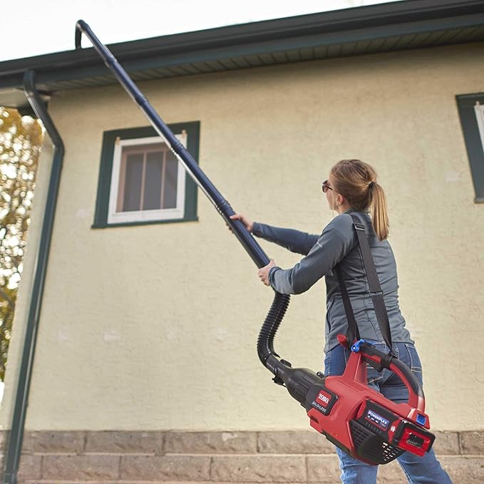 Universal Gutter Cleaning Kit with Extended Reach for Handheld Leaf Blowers Includes Shoulder Strap