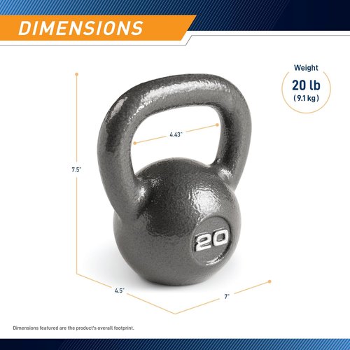 Marcy Hammertone Kettlebells - Versatile Workout Weights from 10 to 55 lbs for Strength Training