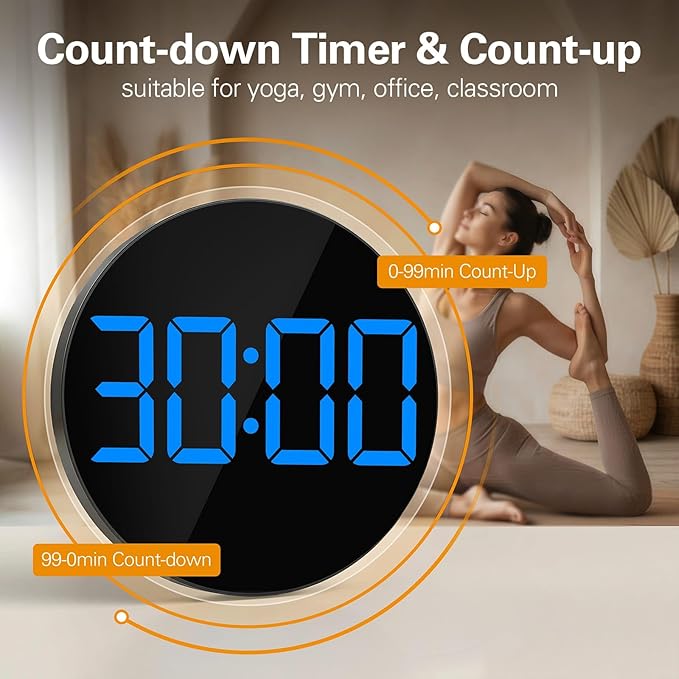 JALL 8" Large Digital Wall Clock