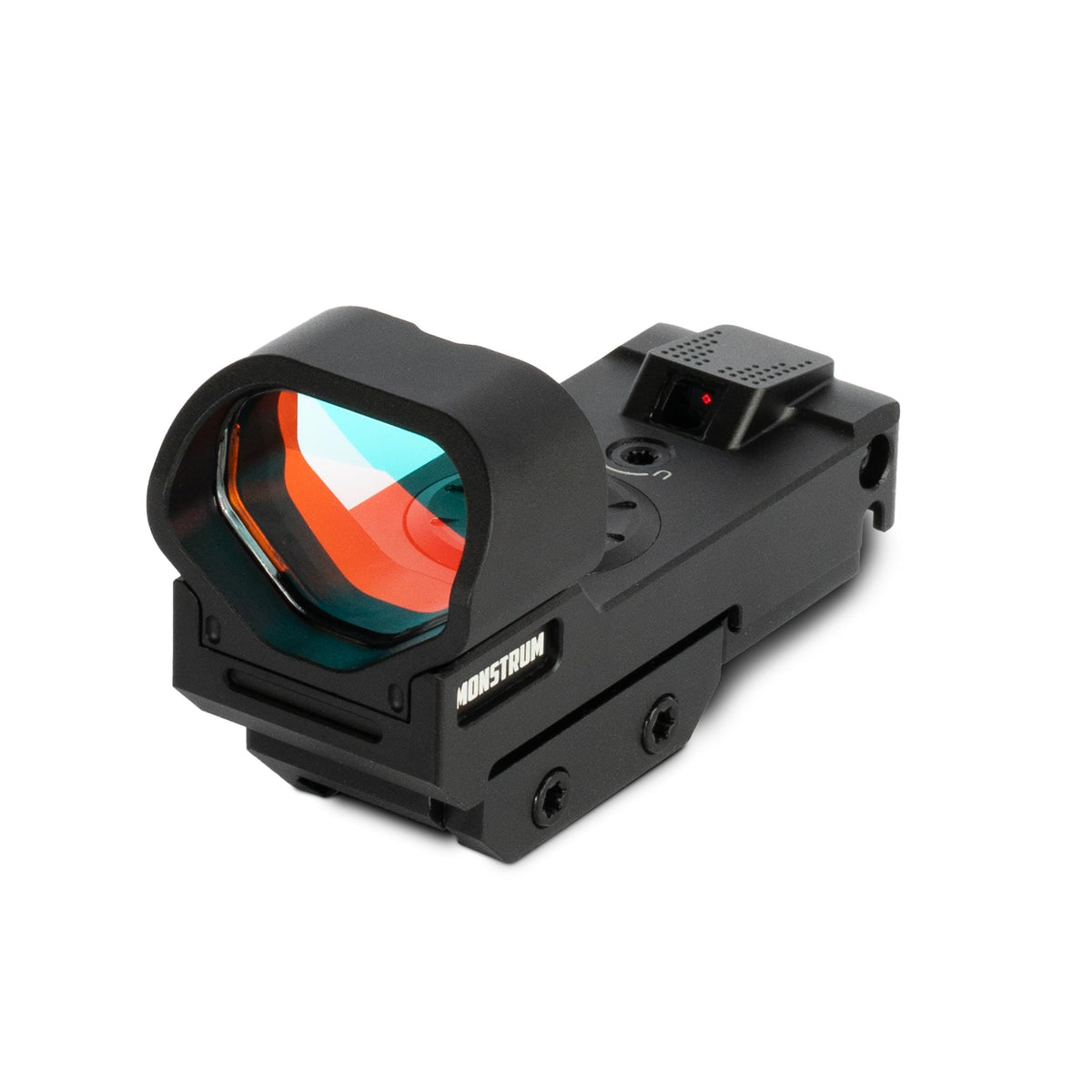 Monstrum Ares V2 Open Reflex Dot Sight for Rifles and Long Guns | with Shake Awake Illumination | Red Dot | A1 Circle Cross Reticle