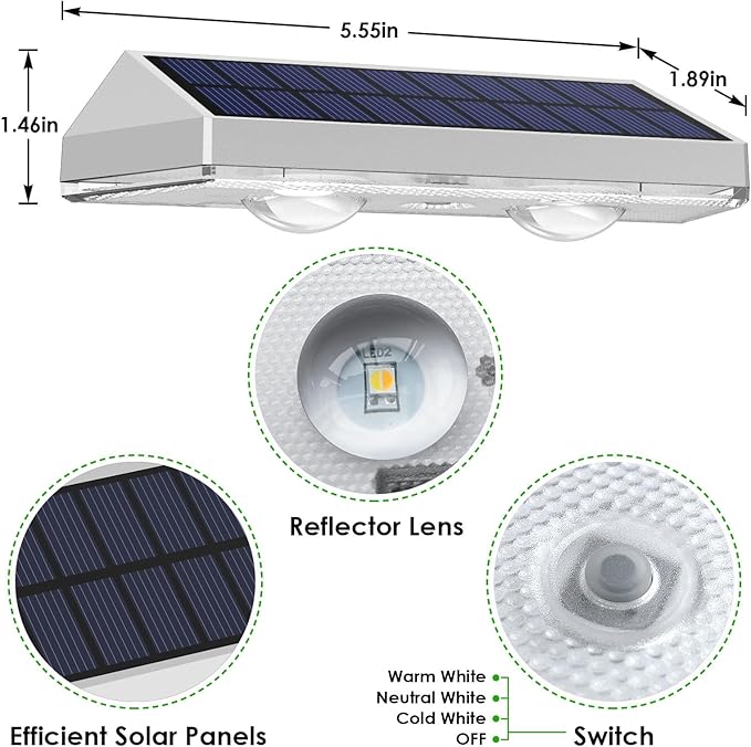 Solar Fence Lights Outdoor