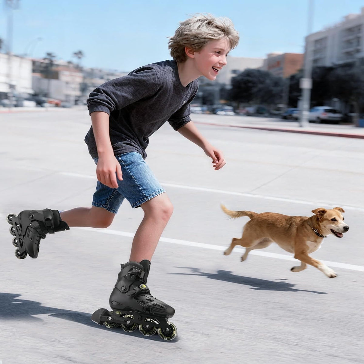 Skiennix Inline Skates for Kids | Adjustable Size with Light-Up Wheels | Perfect for Beginners