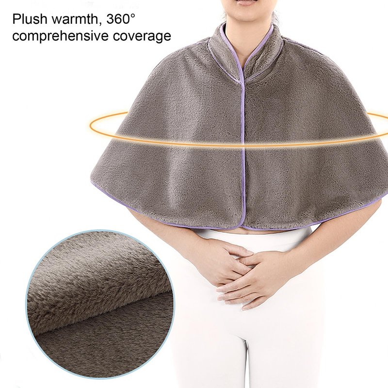 Thickened Wheelchair Care Shawl, Warm Shoulder Shawl Cape Bedridden Patient Shoulder Warm Cloak, Adaptive Easy-Dress Bed Jacket Cape for Elderly, Keeps Shoulders and Back Warm During Cold Winter