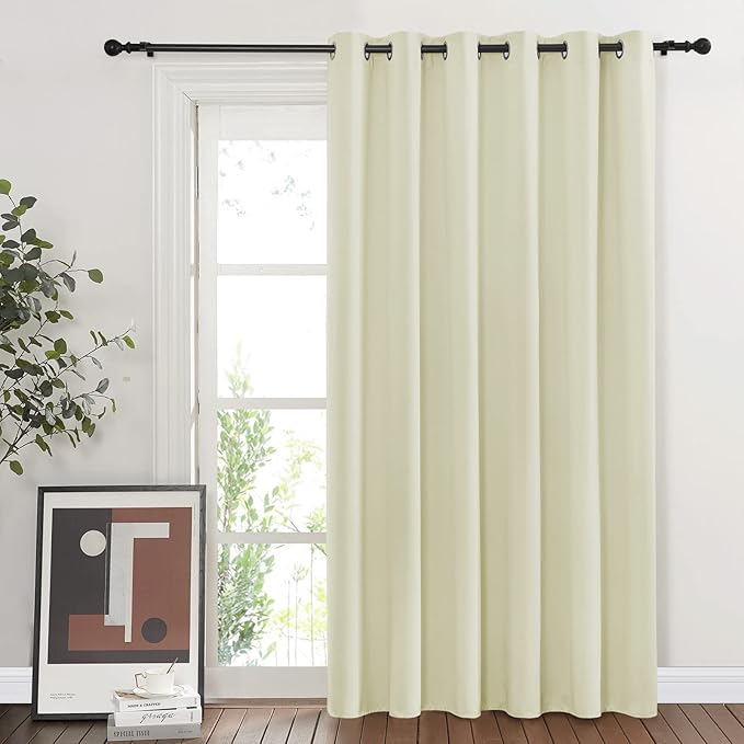 NICETOWN Blackout Sliding Door Curtain 84 inches Long, Grommet Patio Door