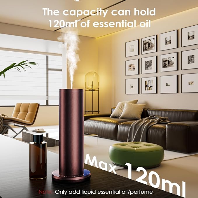 Waterless Essential Oil Diffuser,Aromatherapy Diffusers,Scent Diffusers for Home,Large Room, Hotel Scent Diffuser, 1000sq.ft, Aroma Diffusers (Dark Purple)