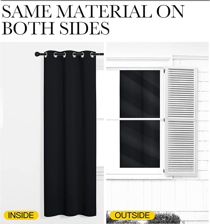 NICETOWN Blackout Draperies Window Curtain Panels, Autumn/Winter Thermal