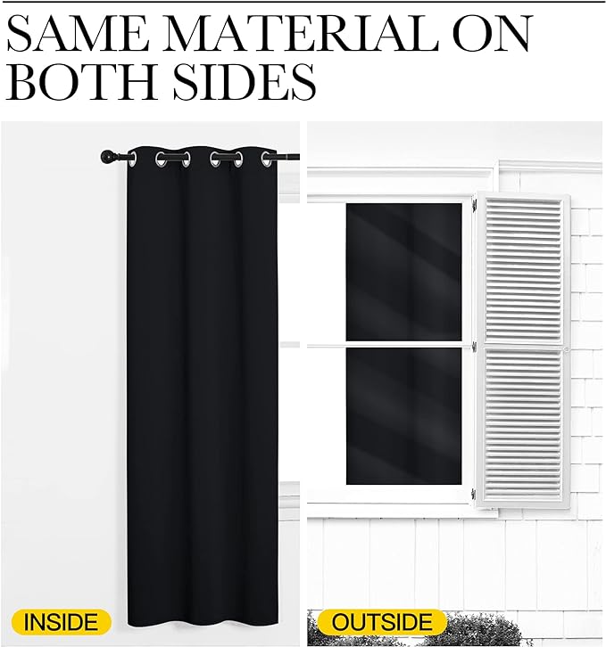 NICETOWN Blackout Draperies Window Curtain Panels, Autumn/Winter Thermal