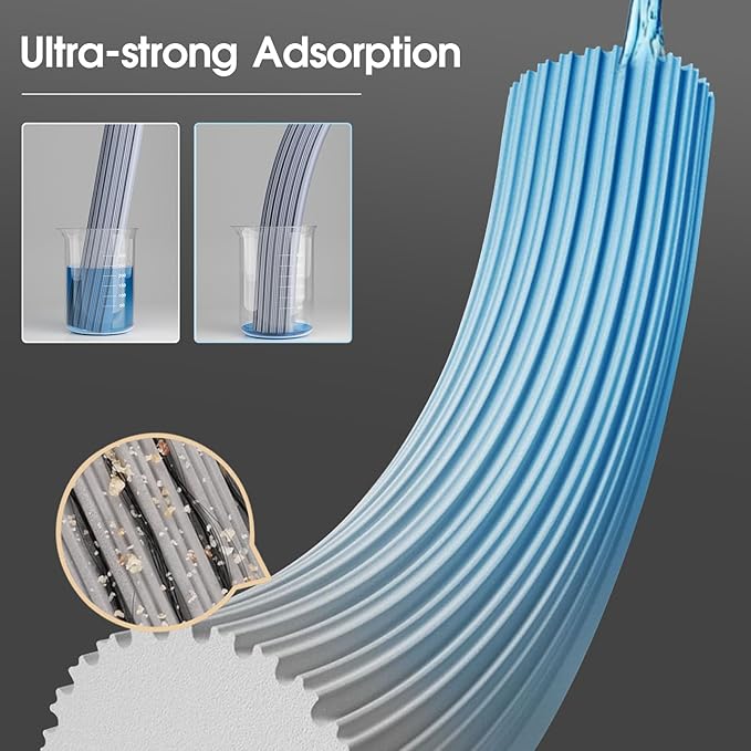 Masthome 36" Commercial Mop with 3 Microfiber Pads & Sponge Mop and Stainless Steel Handle with 3 Absorbent Mop Refills - Home & Office Suitable