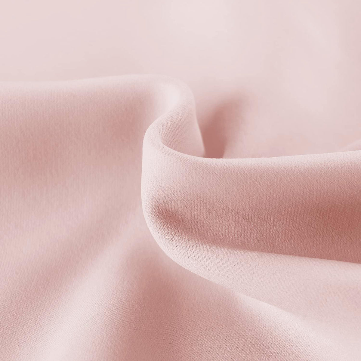 DWCN French Door Curtains – Rod Pocket Thermal Blackout Curtain for Doors with Glass Window, Kitchen and Patio Doors for Privacy, 25 X 40 Inches Long, 1 Curtain Panel with Tieback,Blush Pink