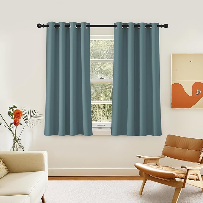 NICETOWN Room Darkening Short Curtain 54 inches Long