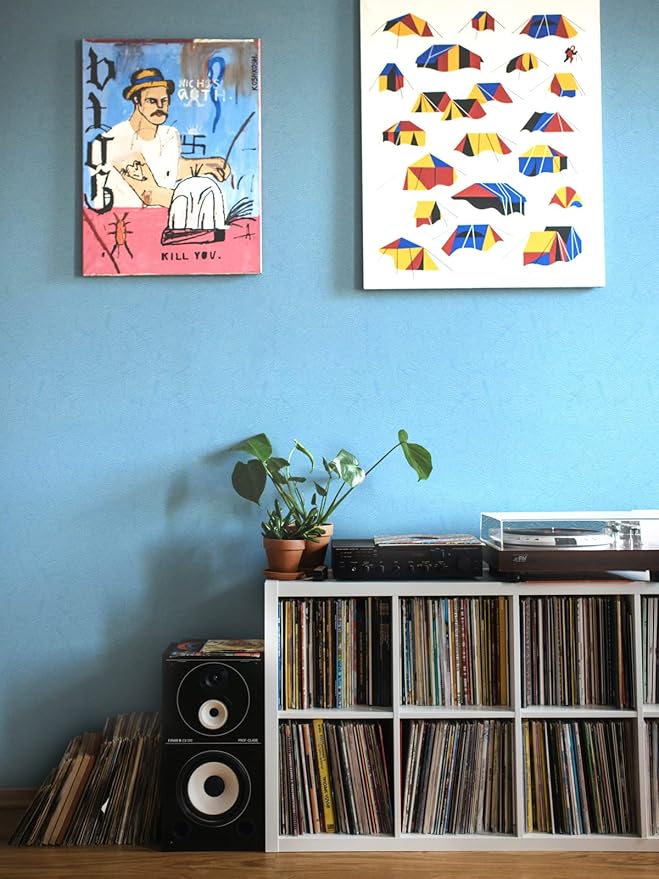 Cohoo Home Blue Peel and Stick Wallpaper Silk Solid Light Blue Contact Paper