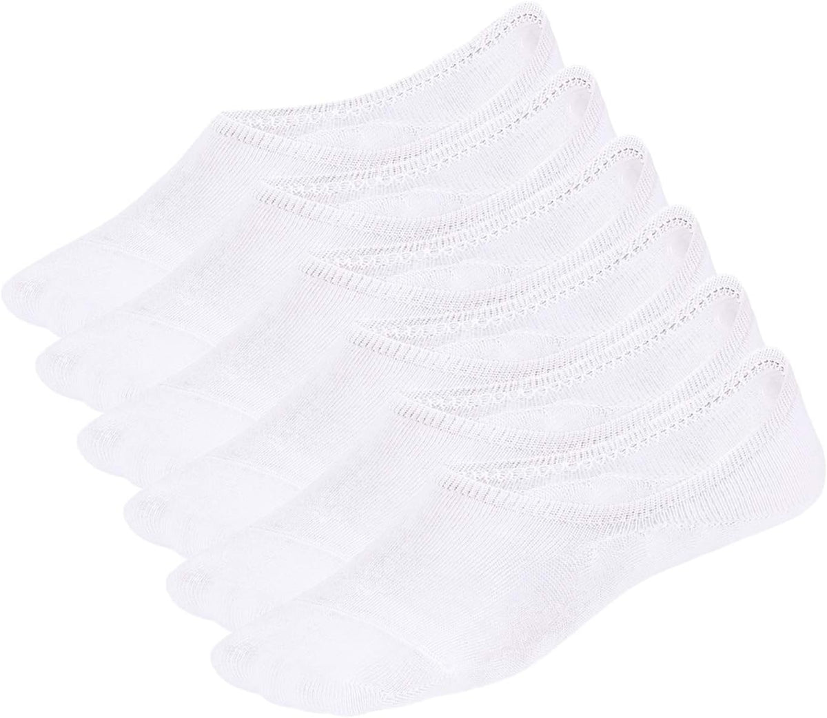 Whisper Deer No Show Liner Socks for Women - Invisible Cotton Sneaker Socks with Non-Slip Grips | Sizes 4-7, 7-10, 10-13