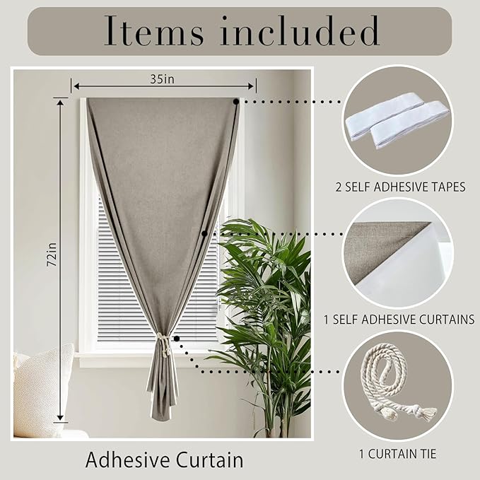 Self-Adhesive 100% Blackout Curtain