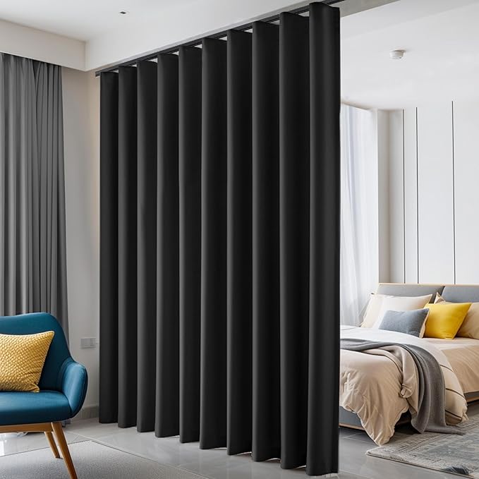hoeflife Room Divider Curtains Blackout Floor to Ceiling Curtain