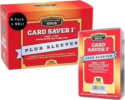 Cardboard Gold Card Saver 1 - 400 Count Semi-Rigid Card Holders | PSA-Approved Trading Card Protectors