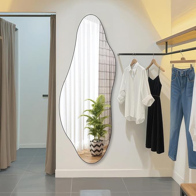 QDSSDECO Full Length Mirror 63"x24" Irregular Wall Mirror Star Frameless