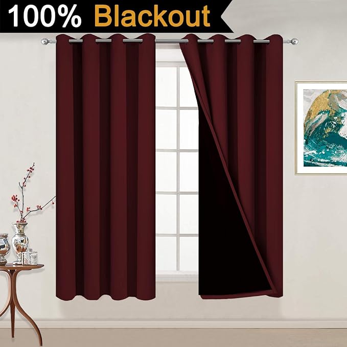 Yakamok Thermal Insulated 100% Blackout Curtains