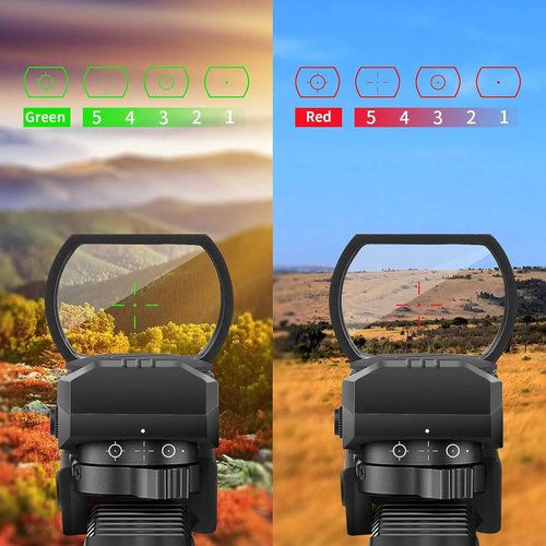 Beileshi Reflex Sight - Adjustable 4 Reticle Styles & 5 Brightness Settings | 20mm Rail Mount