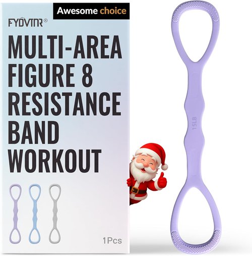 Figure 8 Resistance Bands by Upgraded | Durable, Odorless Silicone for Yoga, Pilates & Therapy - High Elasticity