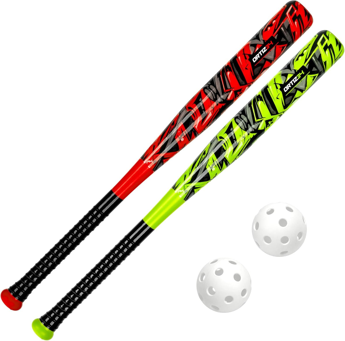 Ortiz34 Baseball Bat & Ball Set - Graffiti Design for Youth & Adults | Perfect for Backyard Fun